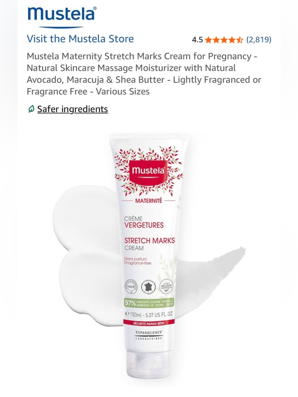 NEW Mustela Maternité Stretch Marks Cream Moisturizing Treatment 8.45 FL OZ